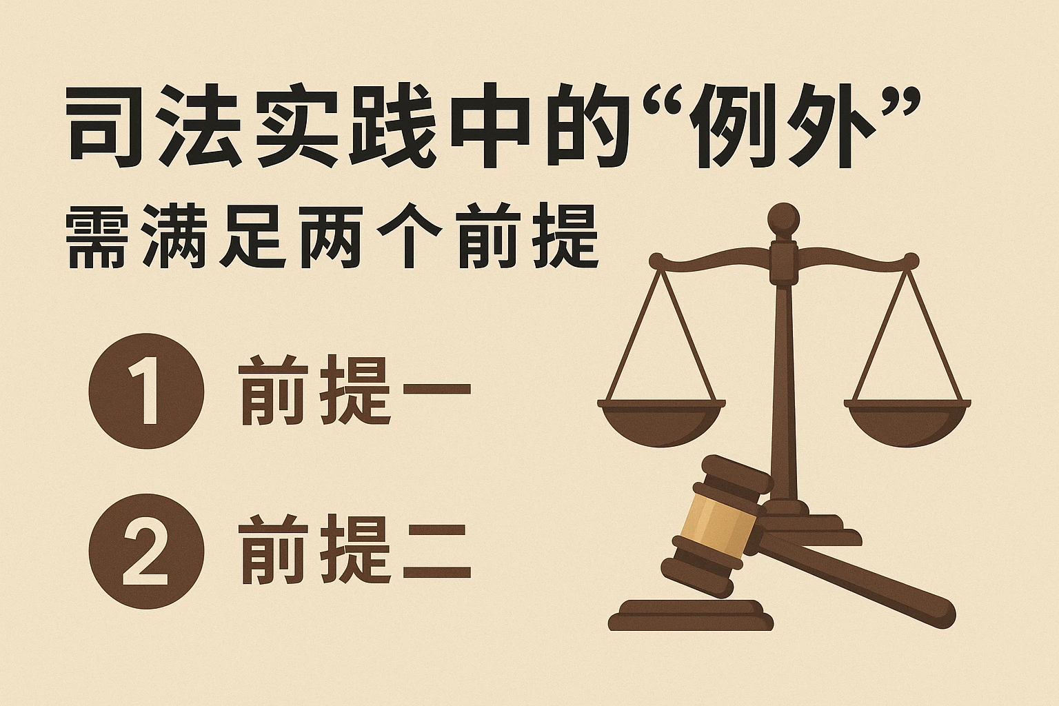 2. 司法实践中的“例外”：需满足两个前提