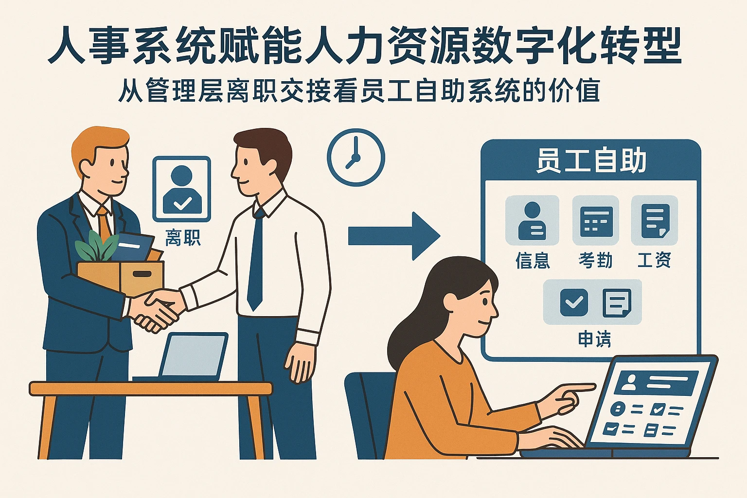 人事系统赋能人力资源数字化转型：从管理层离职交接看员工自助系统的价值