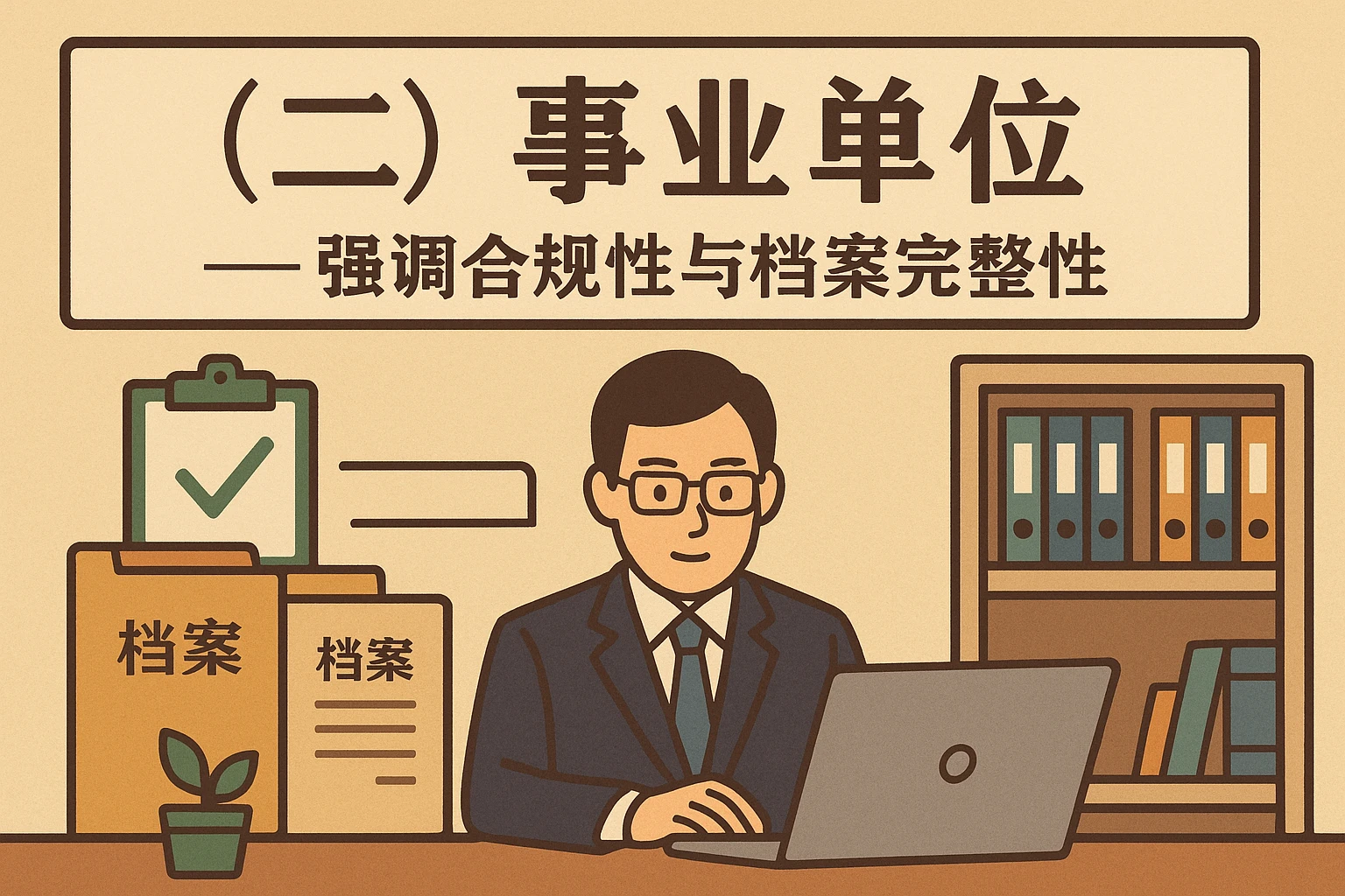 （二）事业单位：强调合规性与档案完整性