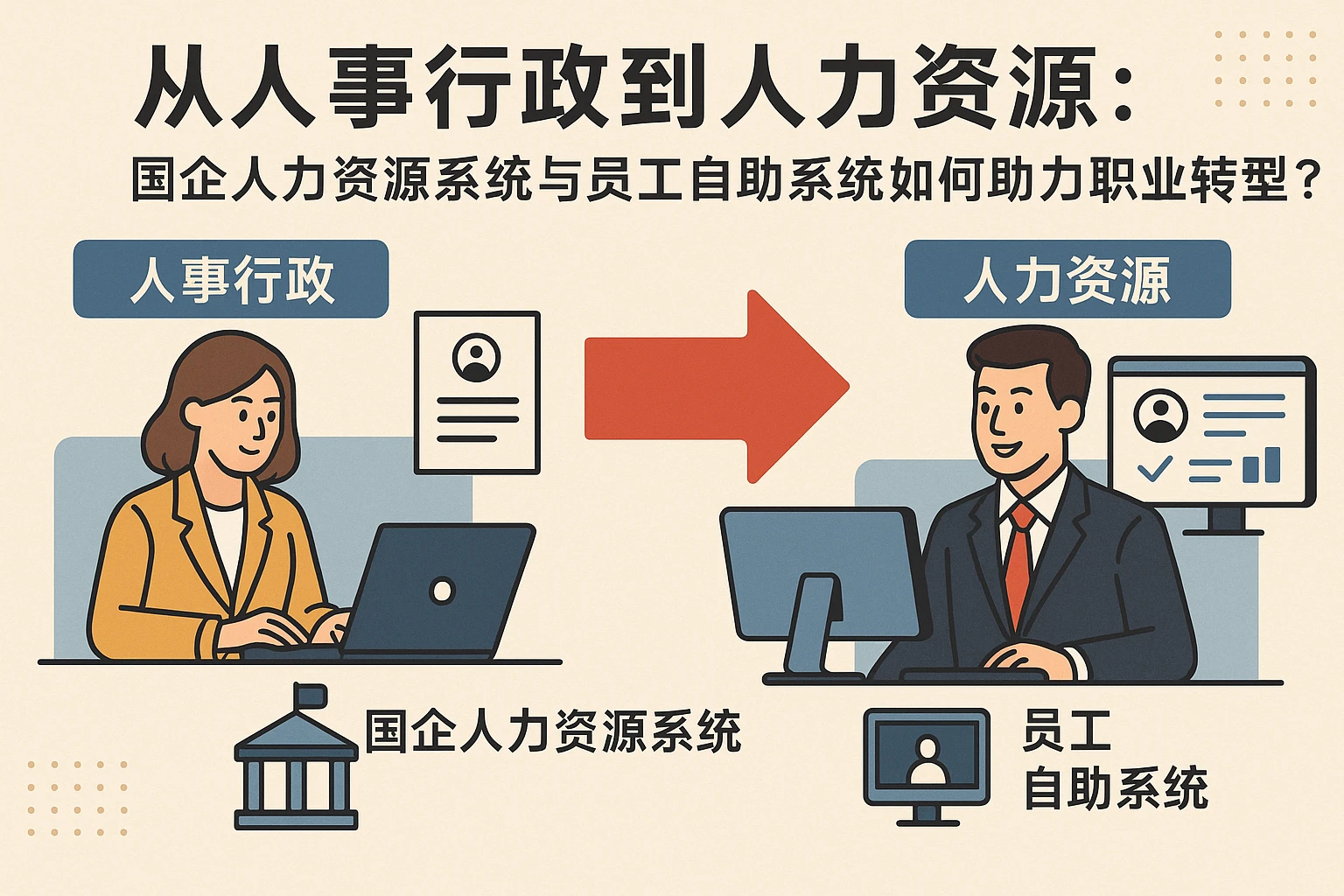 从人事行政到人力资源：国企人力资源系统与员工自助系统如何助力职业转型？