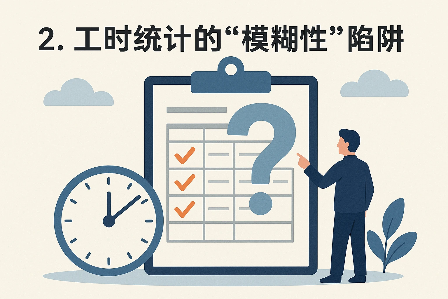 2. 工时统计的“模糊性”陷阱