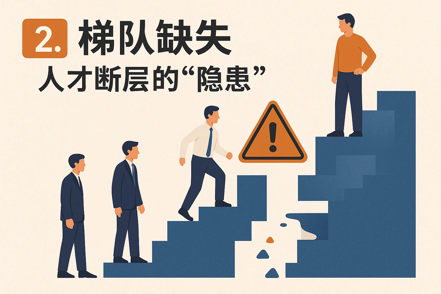 2. 梯队缺失：人才断层的“隐患”