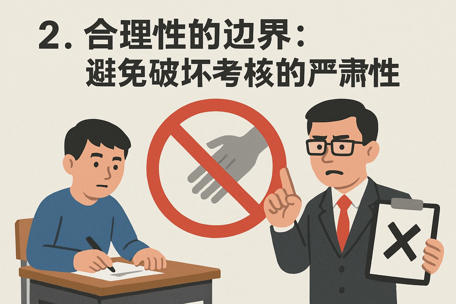 2. 合理性的边界：避免破坏考核的严肃性