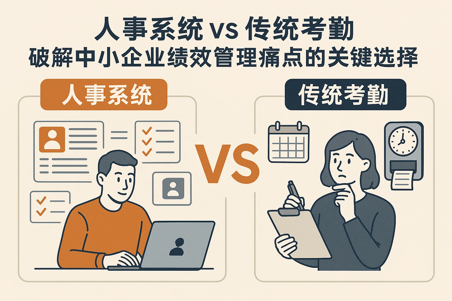 人事系统 vs 传统考勤：破解中小企业绩效管理痛点的关键选择