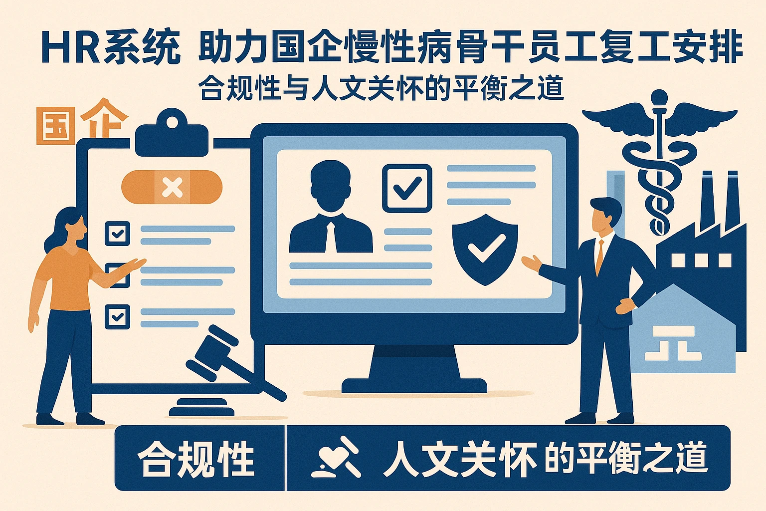 HR系统助力国企慢性病骨干员工复工安排：合规性与人文关怀的平衡之道