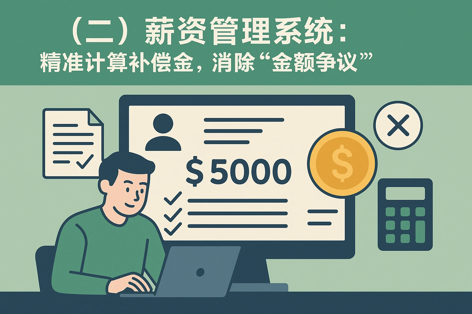 （二）薪资管理系统：精准计算补偿金，消除“金额争议”