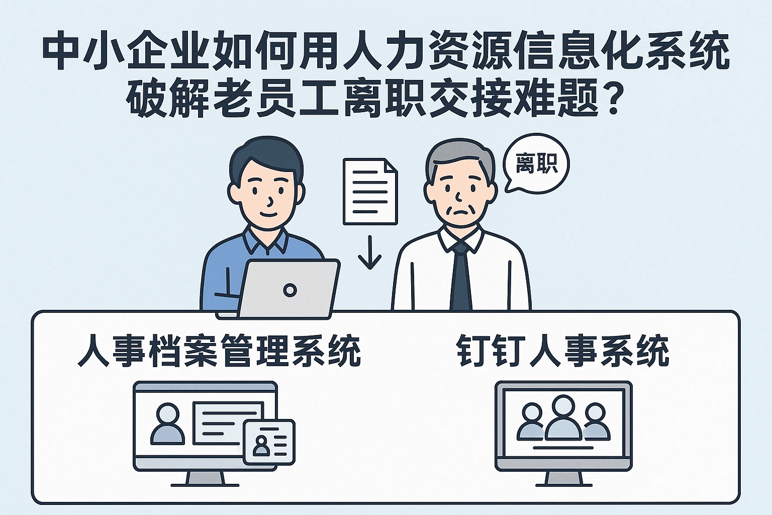 中小企业如何用人力资源信息化系统破解老员工离职交接难题？——以人事档案管理系统与钉钉人事系统为例