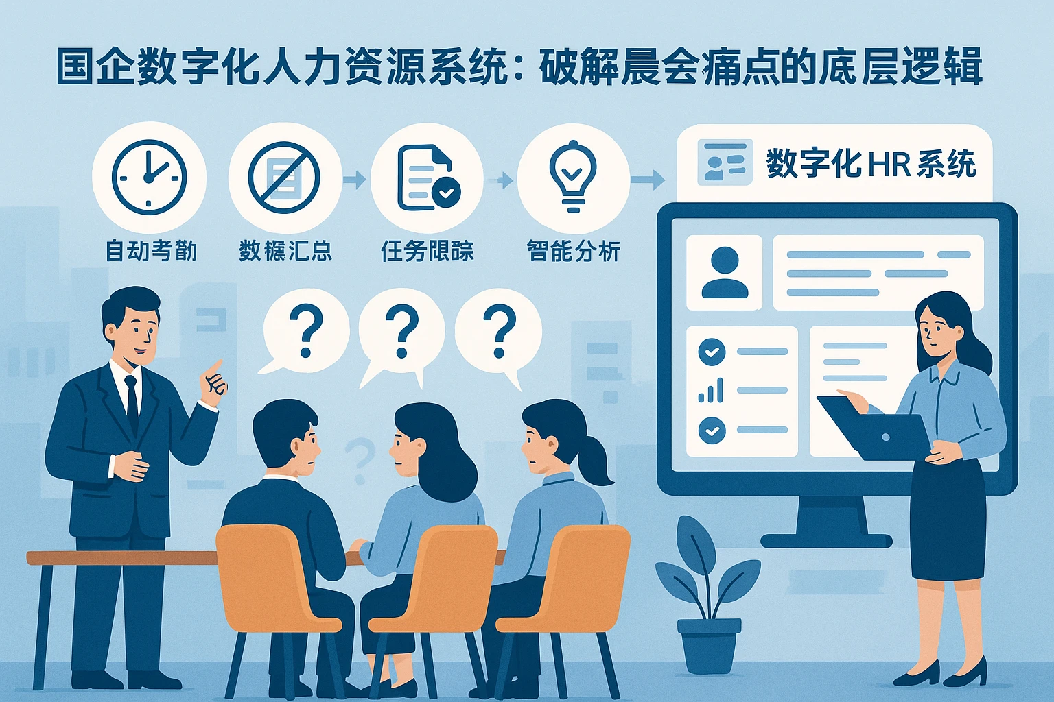 国企数字化人力资源系统：破解晨会痛点的底层逻辑
