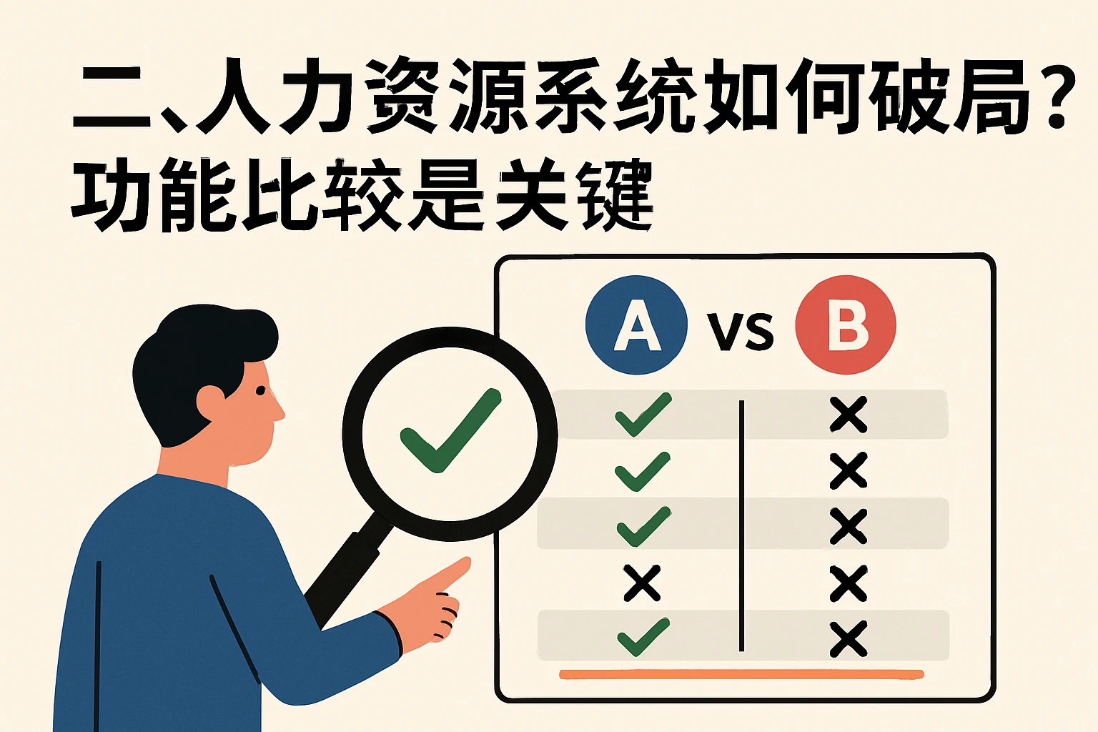 二、人力资源系统如何破局？功能比较是关键