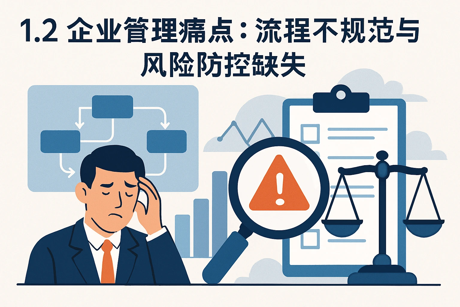 1.2 企业管理痛点：流程不规范与风险防控缺失