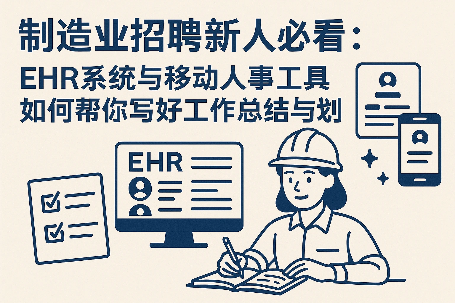 制造业招聘新人必看：EHR系统与移动人事工具如何帮你写好工作总结与计划