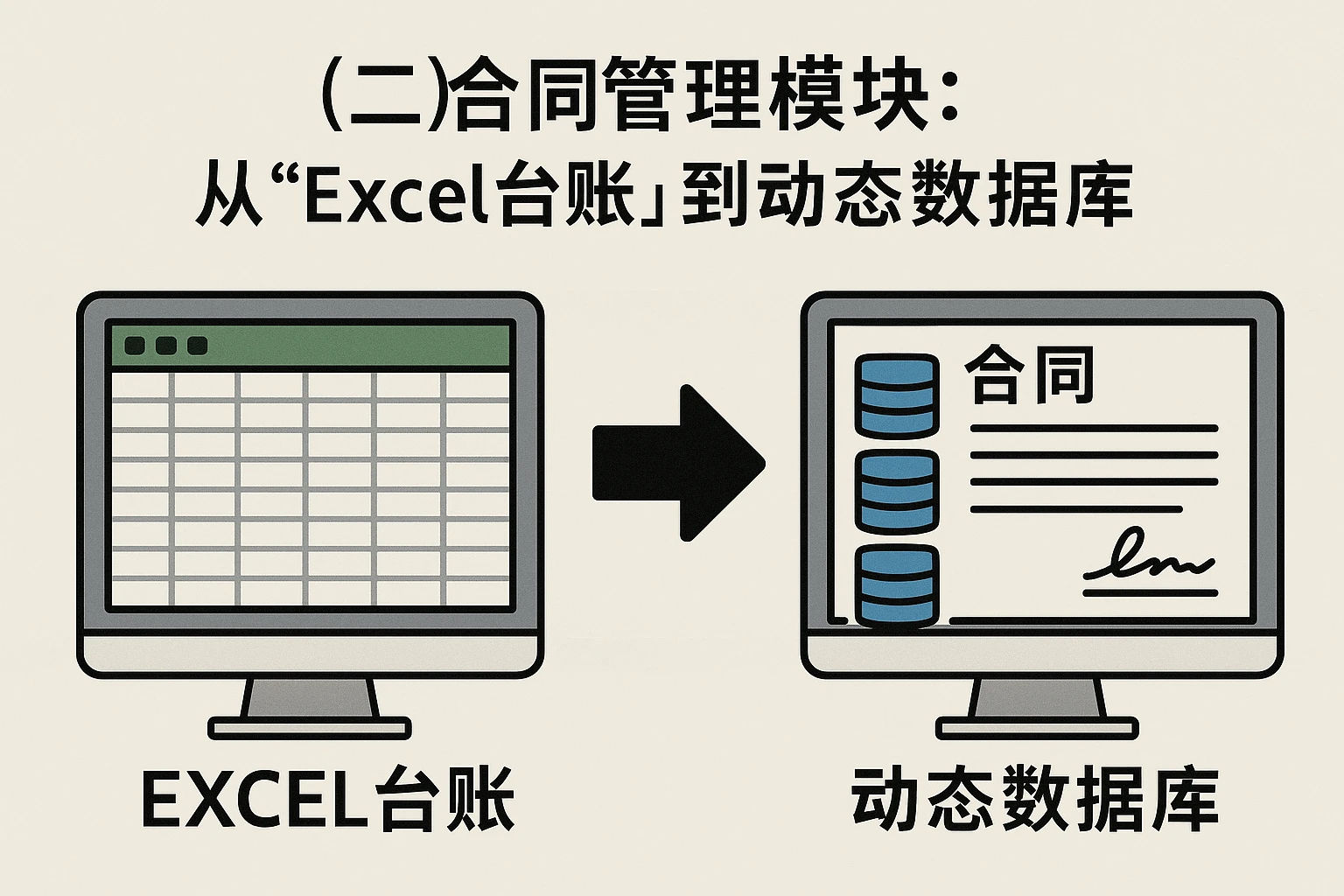 （二）合同管理模块：从“Excel台账”到“动态数据库”