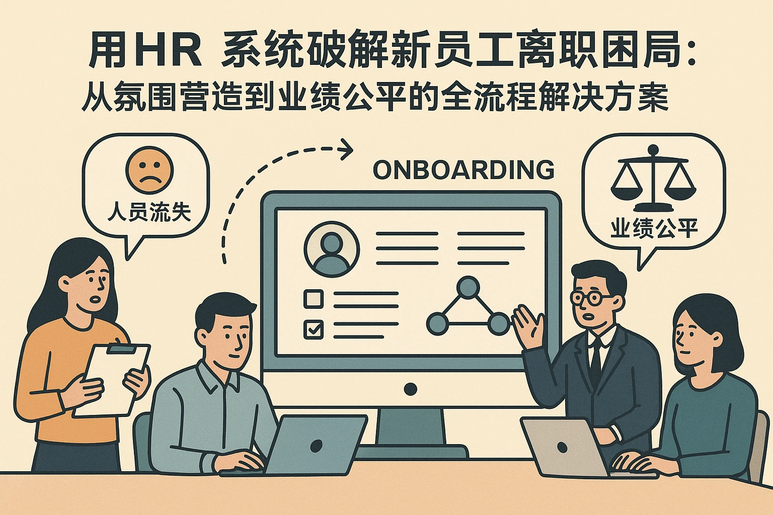 用HR系统破解新员工离职困局：从氛围营造到业绩公平的全流程解决方案
