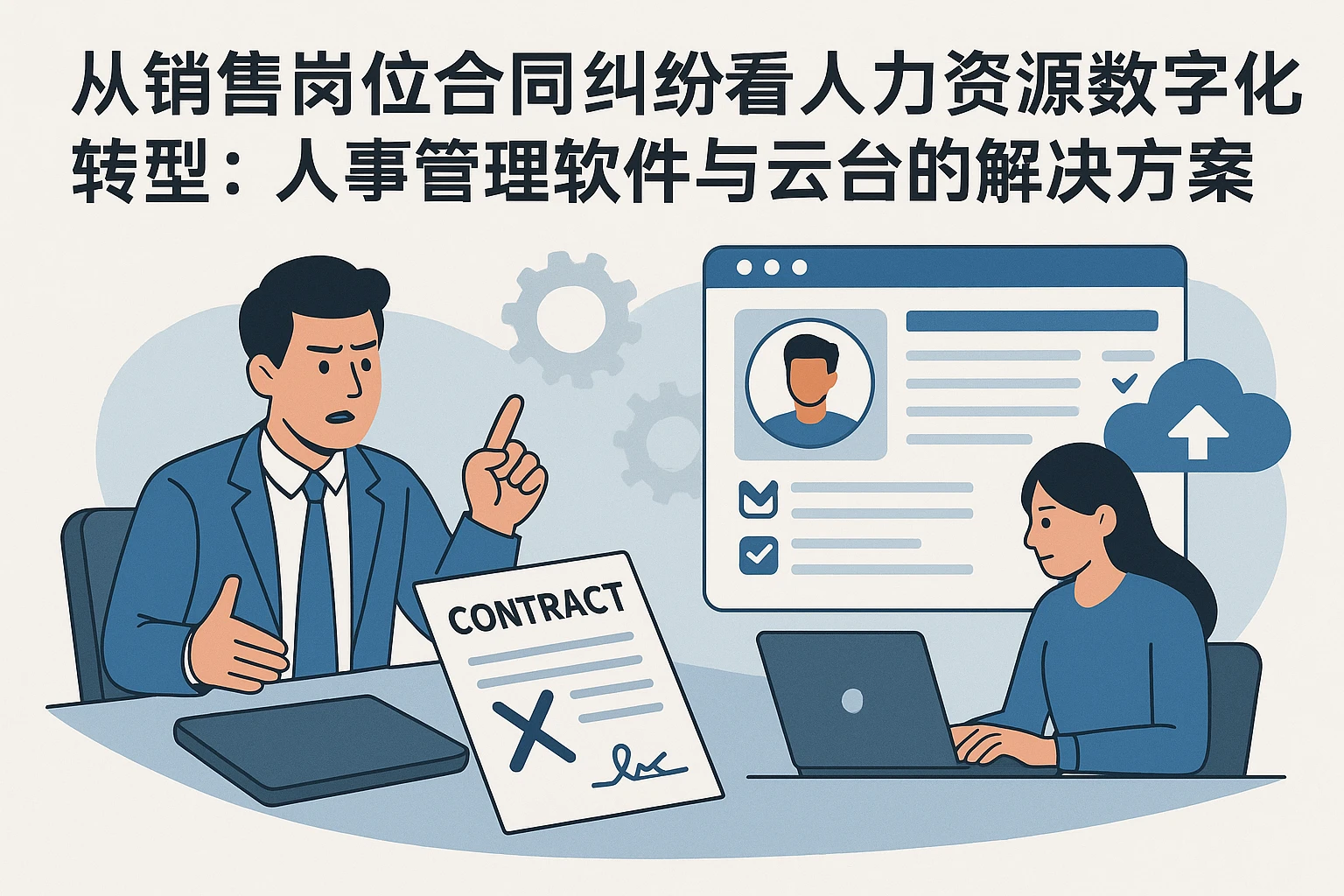 从销售岗位合同纠纷看人力资源数字化转型：人事管理软件与云平台的解决方案