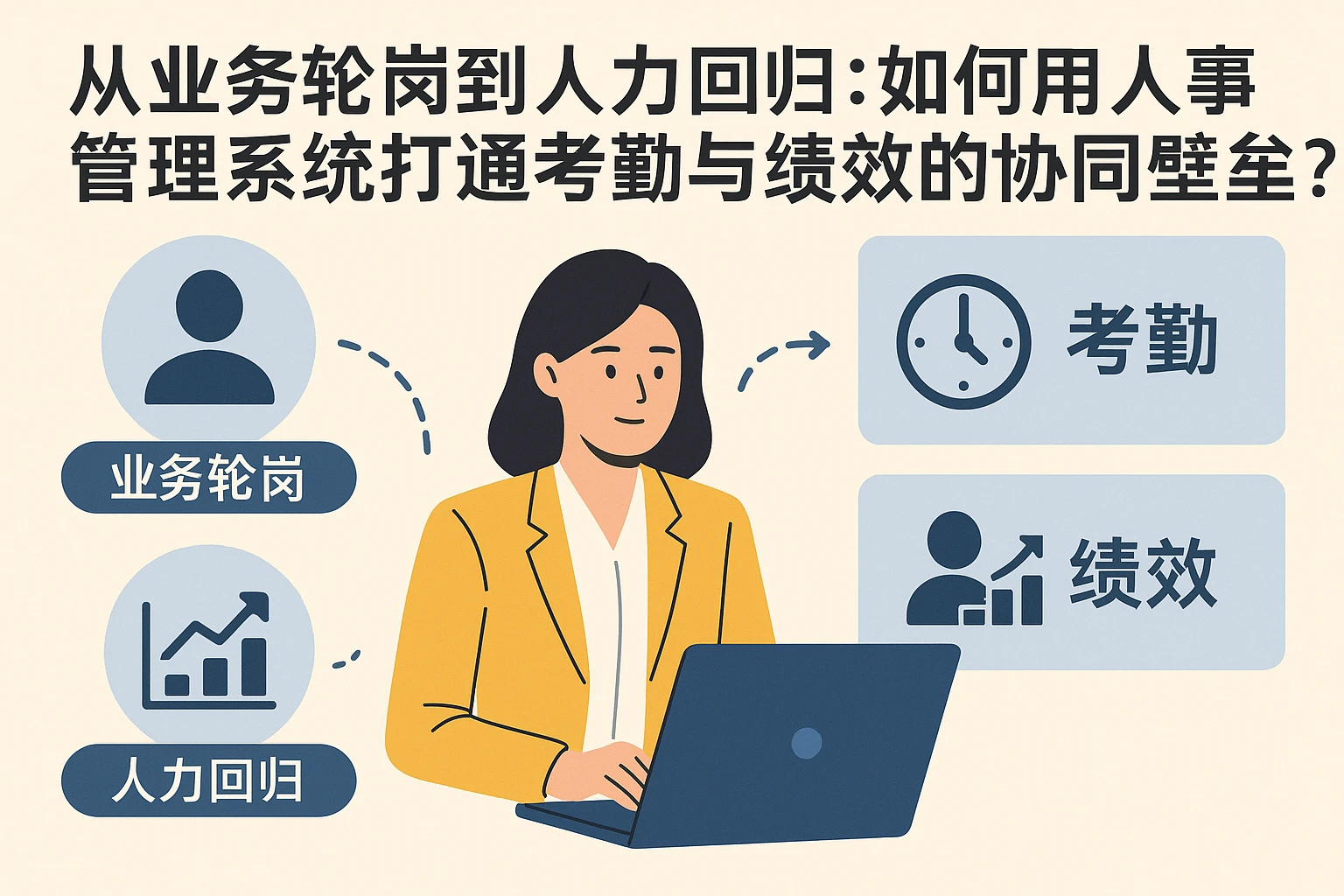从业务轮岗到人力回归：如何用人事管理系统打通考勤与绩效的协同壁垒？