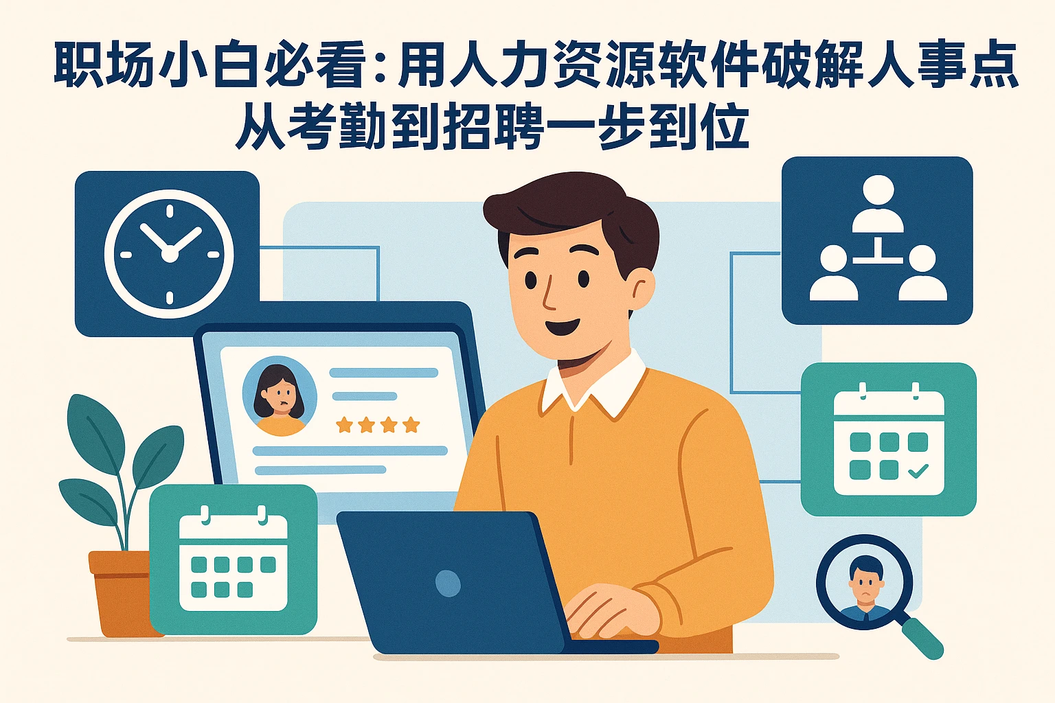 职场小白必看：用人力资源软件破解人事痛点，从考勤到招聘一步到位
