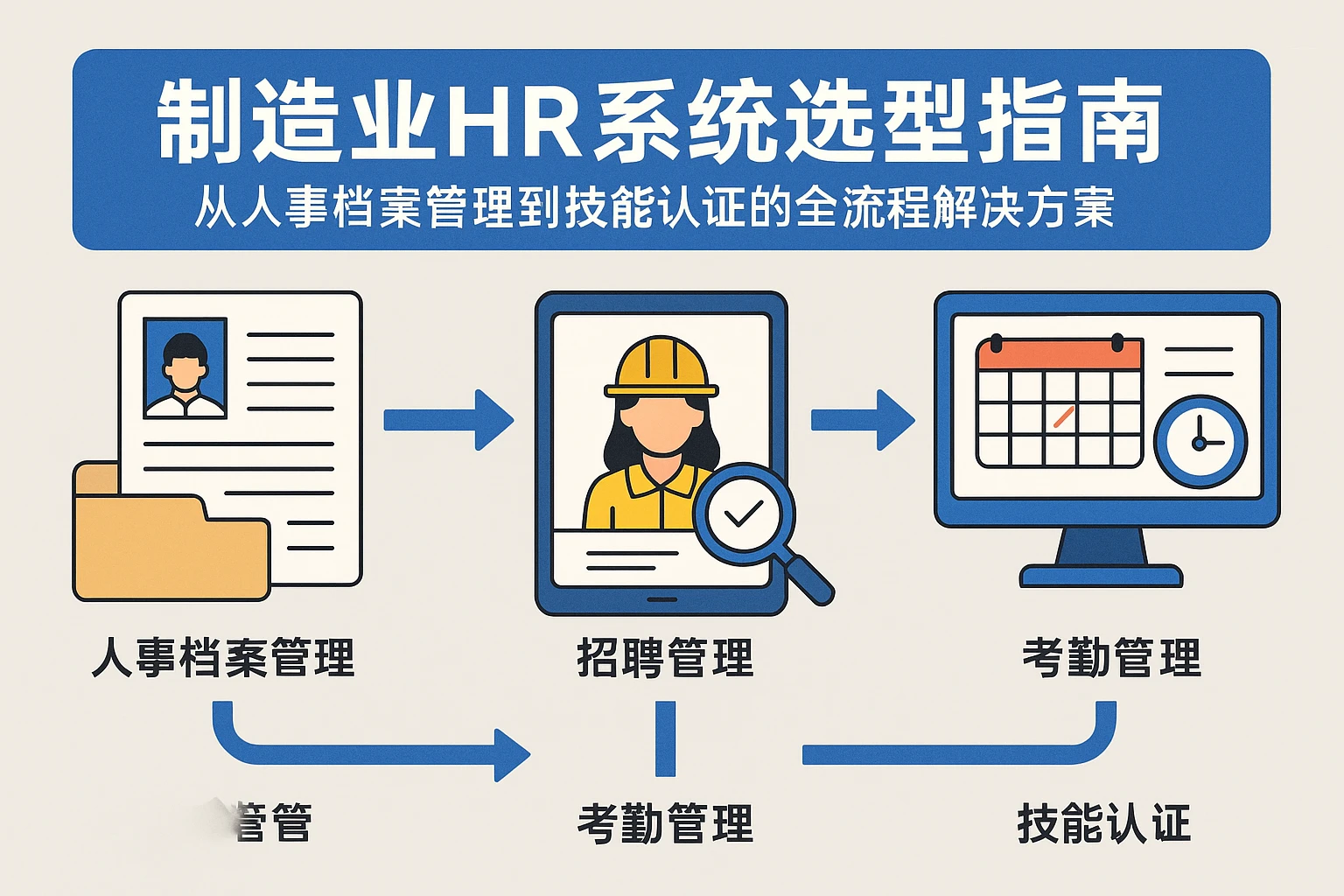 制造业HR系统选型指南：从人事档案管理到技能认证的全流程解决方案
