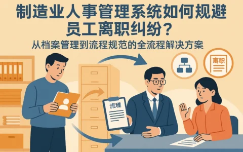 制造业人事管理系统如何规避员工离职纠纷?从档案管理到流程规范的全流程解决方案