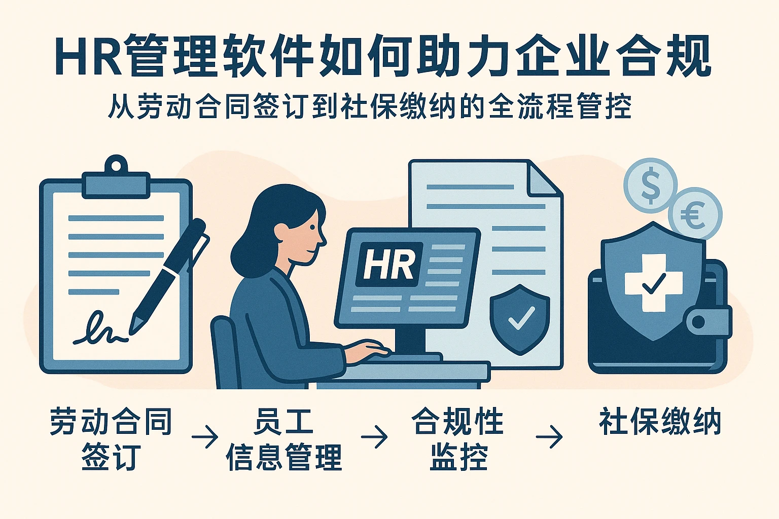 HR管理软件如何助力企业合规：从劳动合同签订到社保缴纳的全流程管控