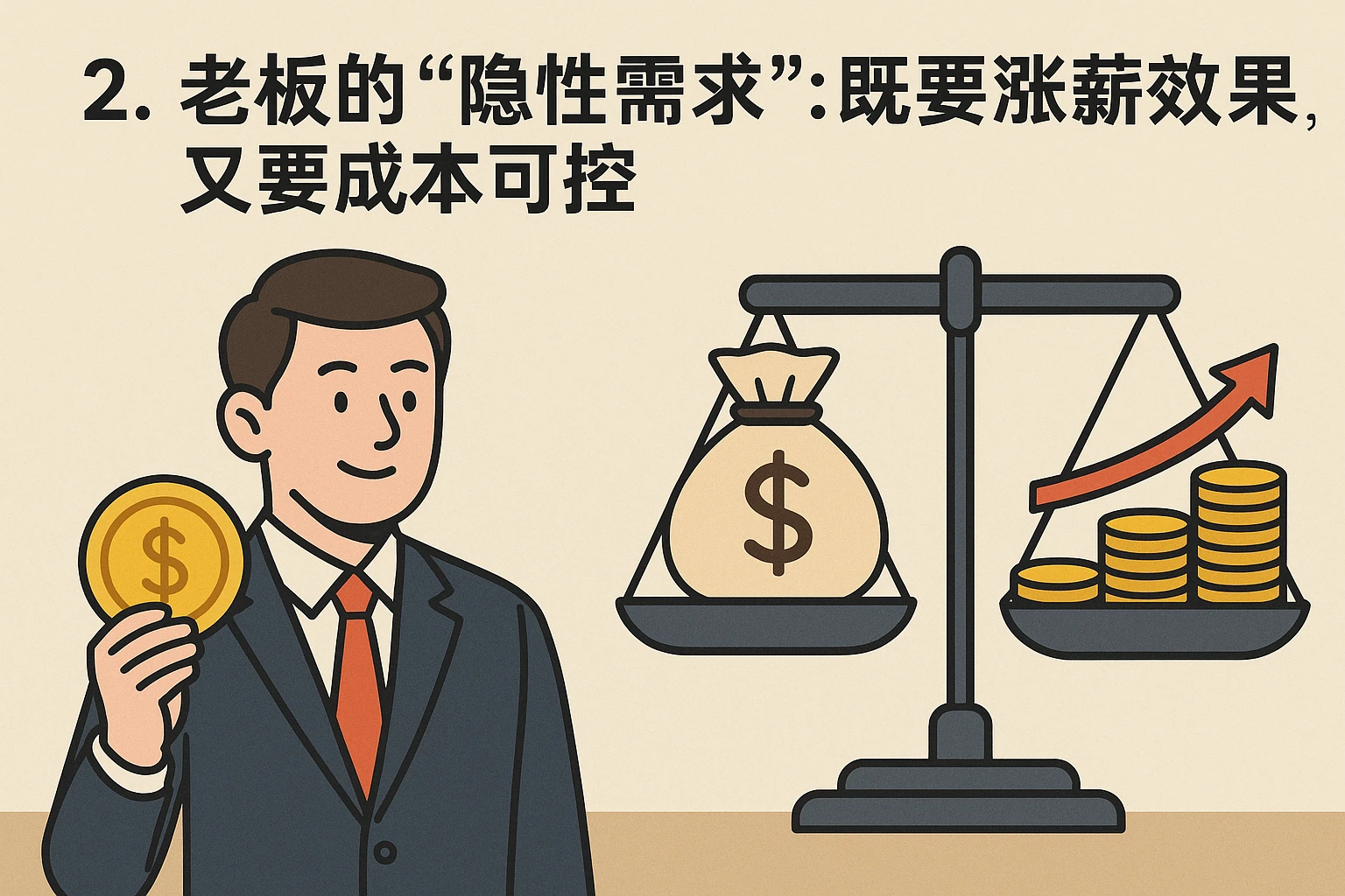 2. 老板的“隐性需求”：既要涨薪效果，又要成本可控