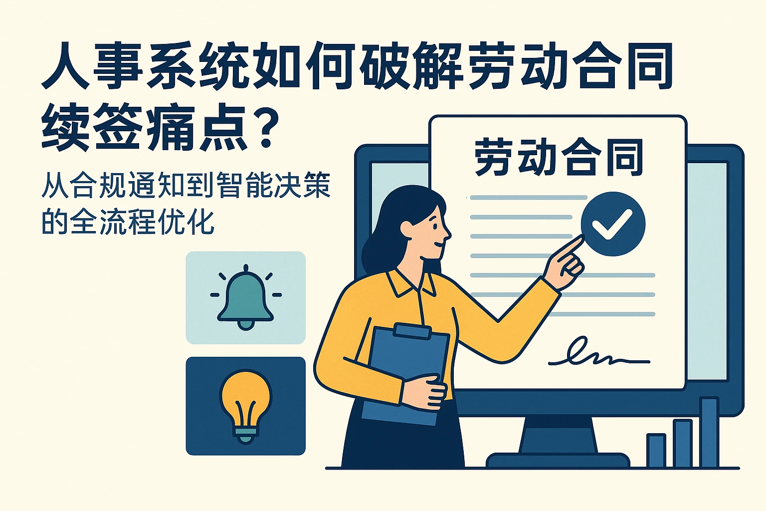 人事系统如何破解劳动合同续签痛点？从合规通知到智能决策的全流程优化