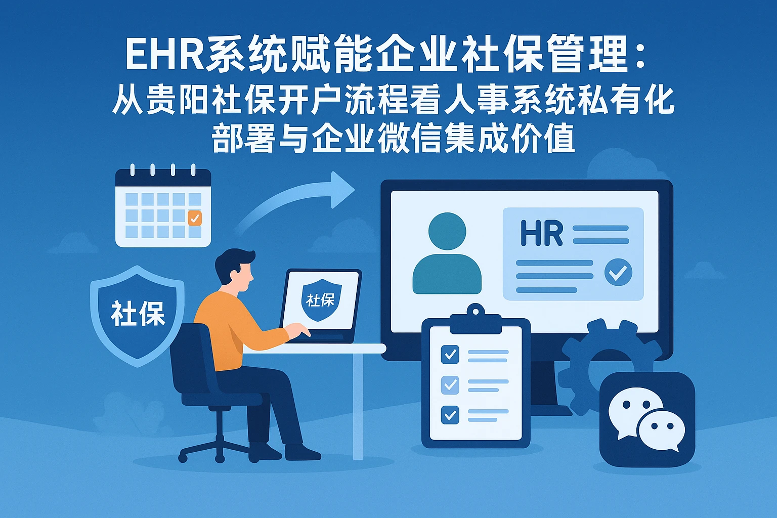 EHR系统赋能企业社保管理：从贵阳社保开户流程看人事系统私有化部署与企业微信集成价值
