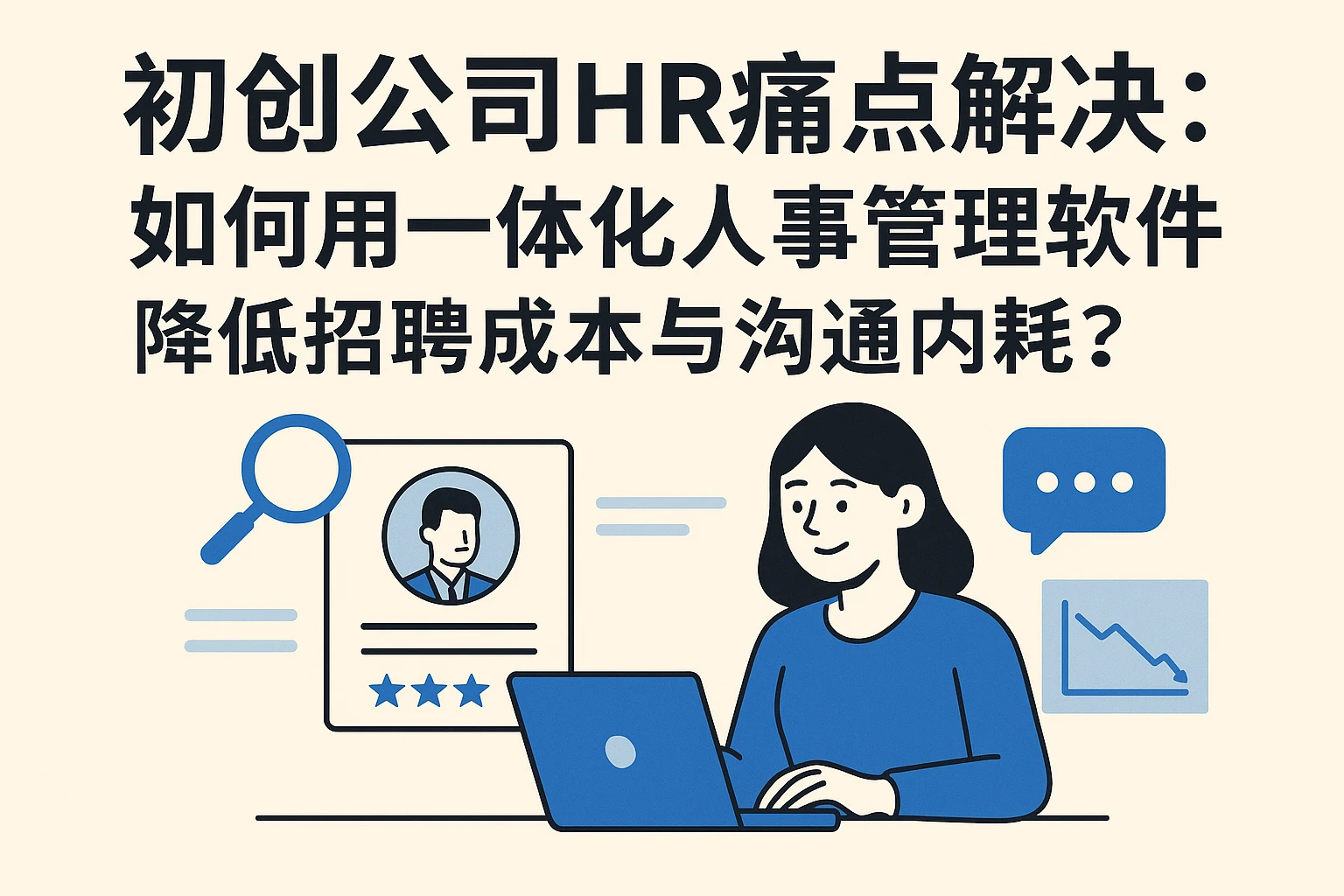 初创公司HR痛点解决：如何用一体化人事管理软件降低招聘成本与沟通内耗？