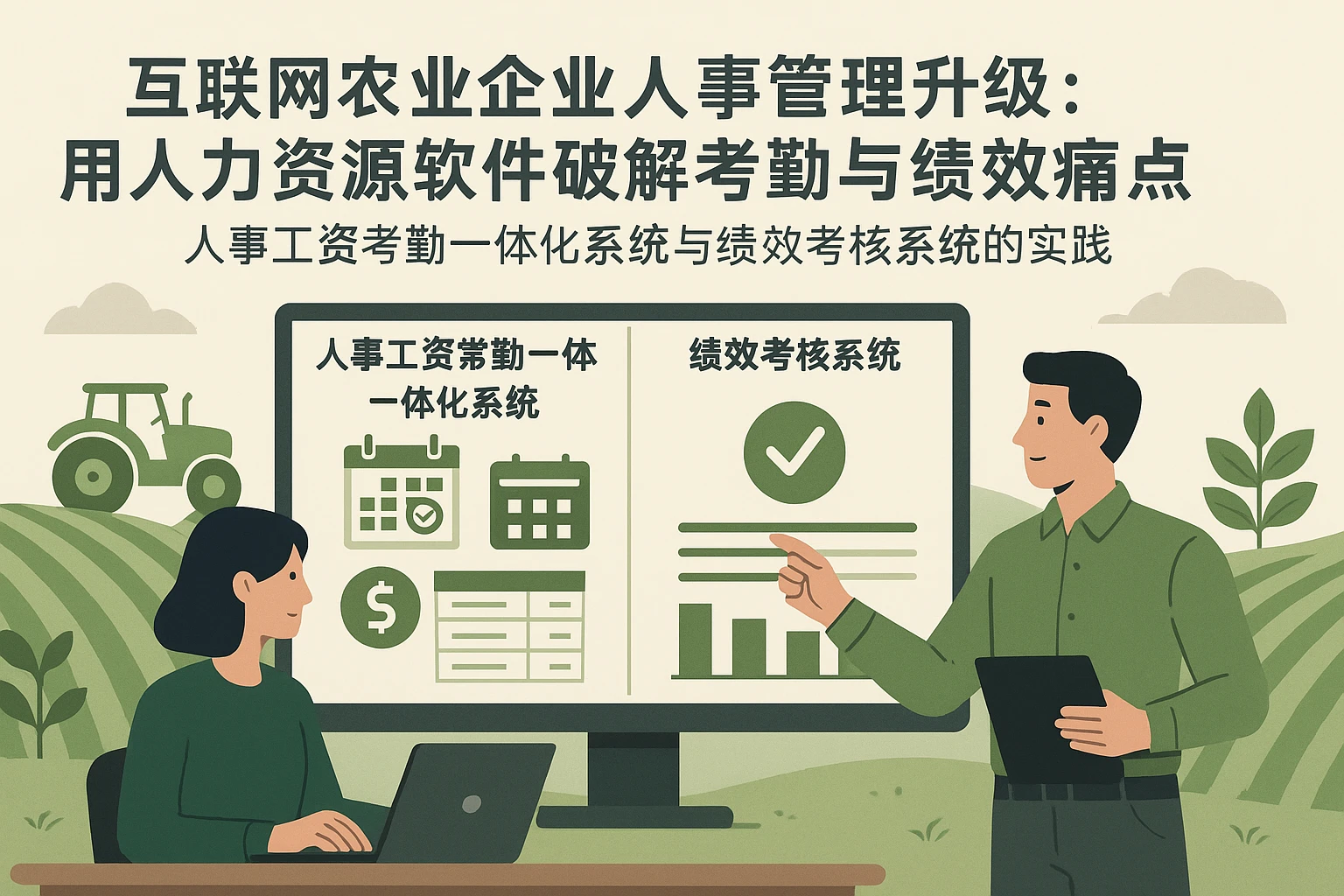 互联网农业企业人事管理升级：用人力资源软件破解考勤与绩效痛点——人事工资考勤一体化系统与绩效考核系统的实践