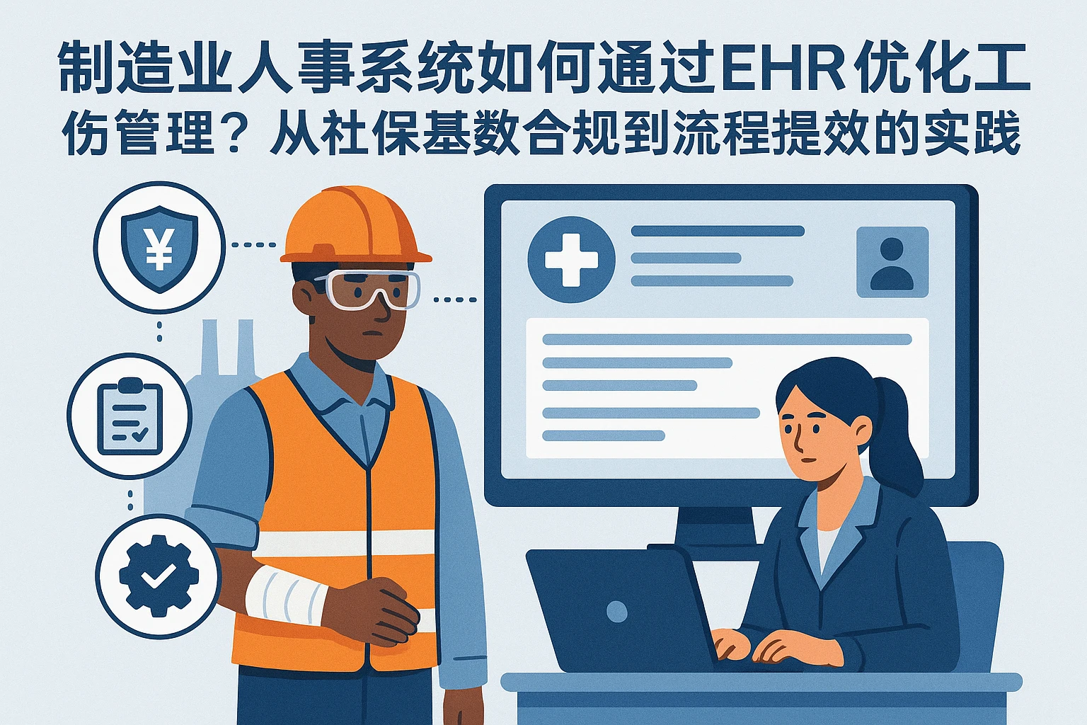 制造业人事系统如何通过EHR优化工伤管理？从社保基数合规到流程提效的实践