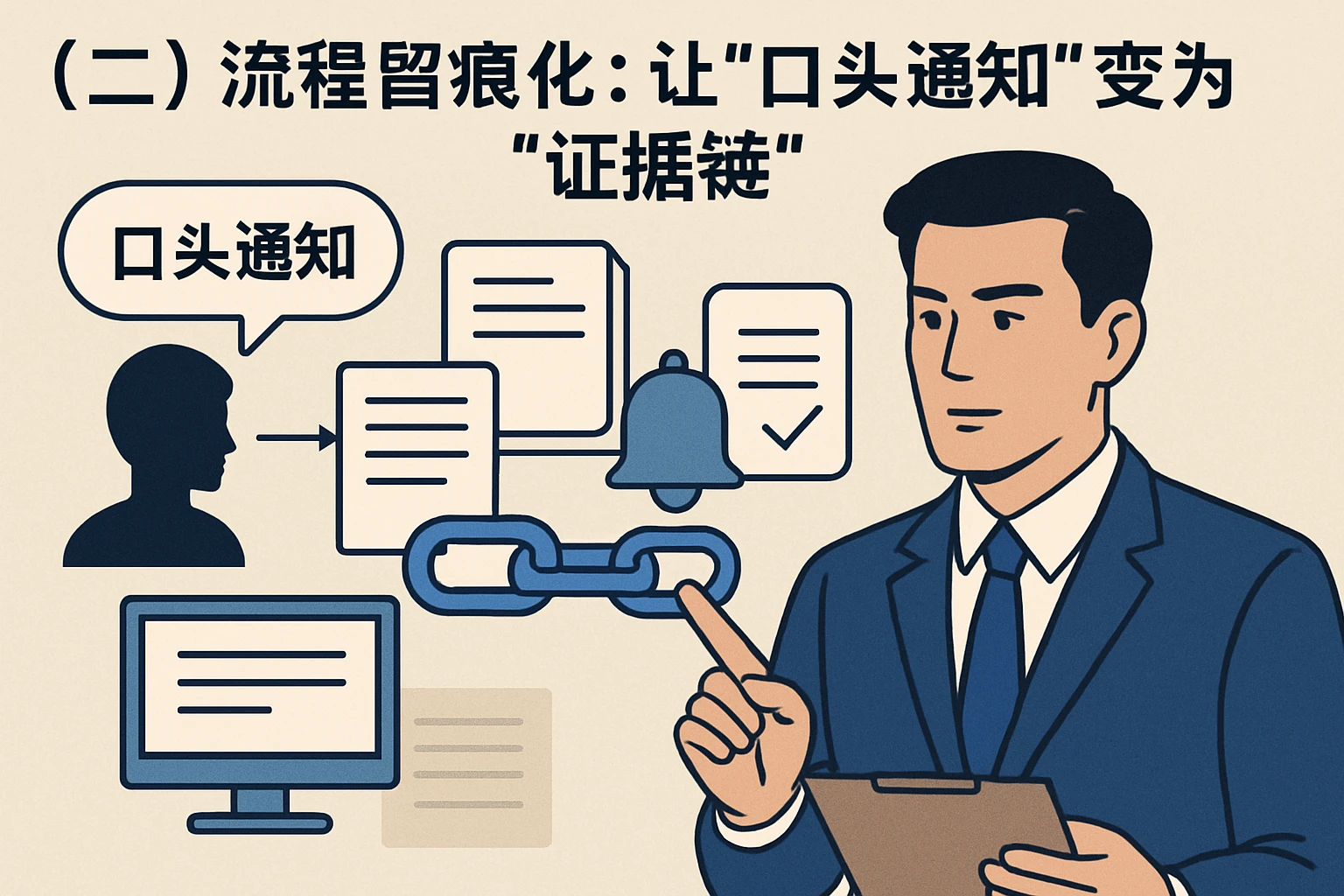 （二）流程留痕化：让“口头通知”变为“证据链”
