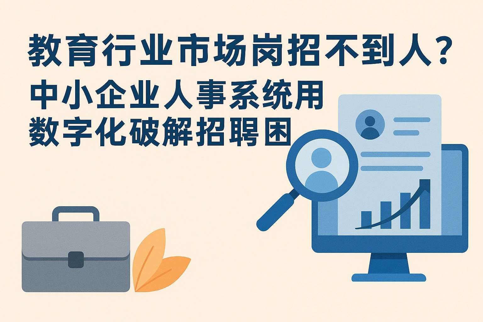 教育行业市场岗招不到人？中小企业人事系统用数字化破解招聘困局