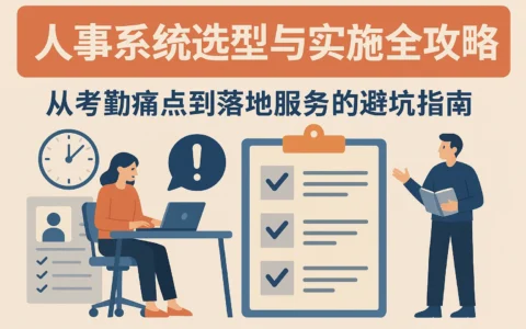 人事系统选型与实施全攻略：从考勤痛点到落地服务的避坑指南