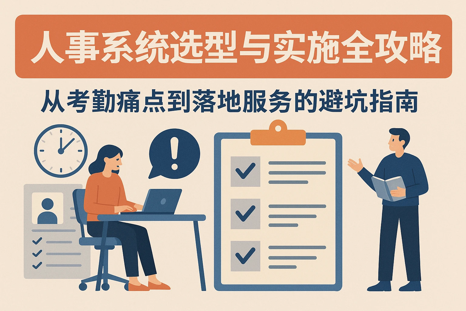人事系统选型与实施全攻略：从考勤痛点到落地服务的避坑指南