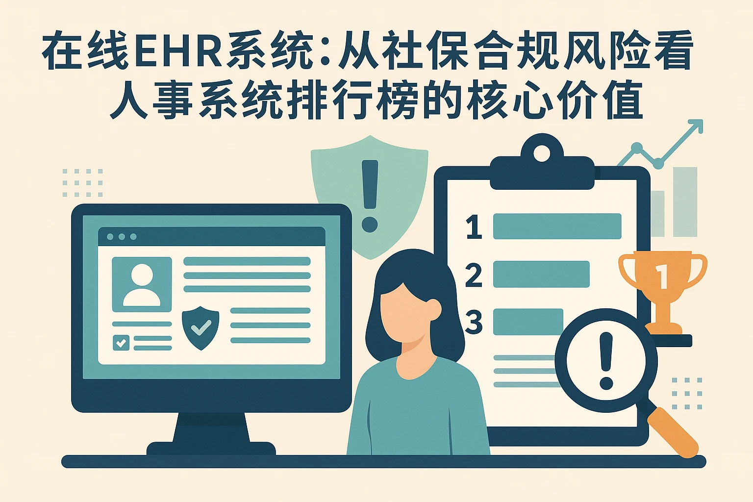 在线EHR系统：从社保合规风险看人事系统排行榜的核心价值