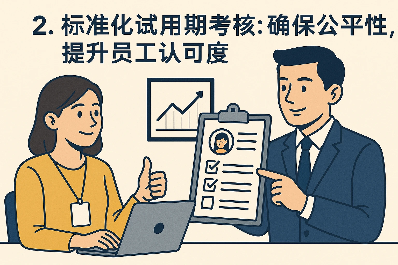 2. 标准化试用期考核：确保公平性，提升员工认可度