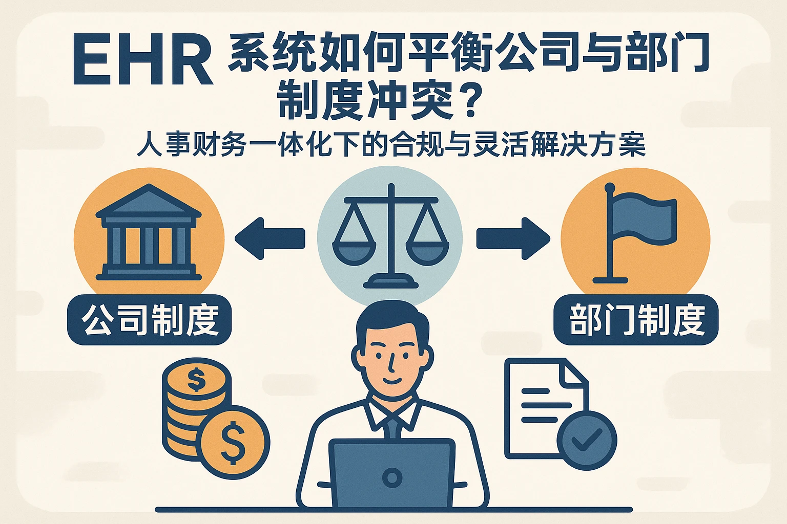 EHR系统如何平衡公司与部门制度冲突？人事财务一体化下的合规与灵活解决方案