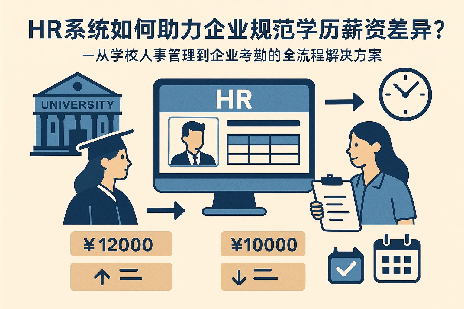 HR系统如何助力企业规范学历薪资差异？——从学校人事管理到企业考勤的全流程解决方案