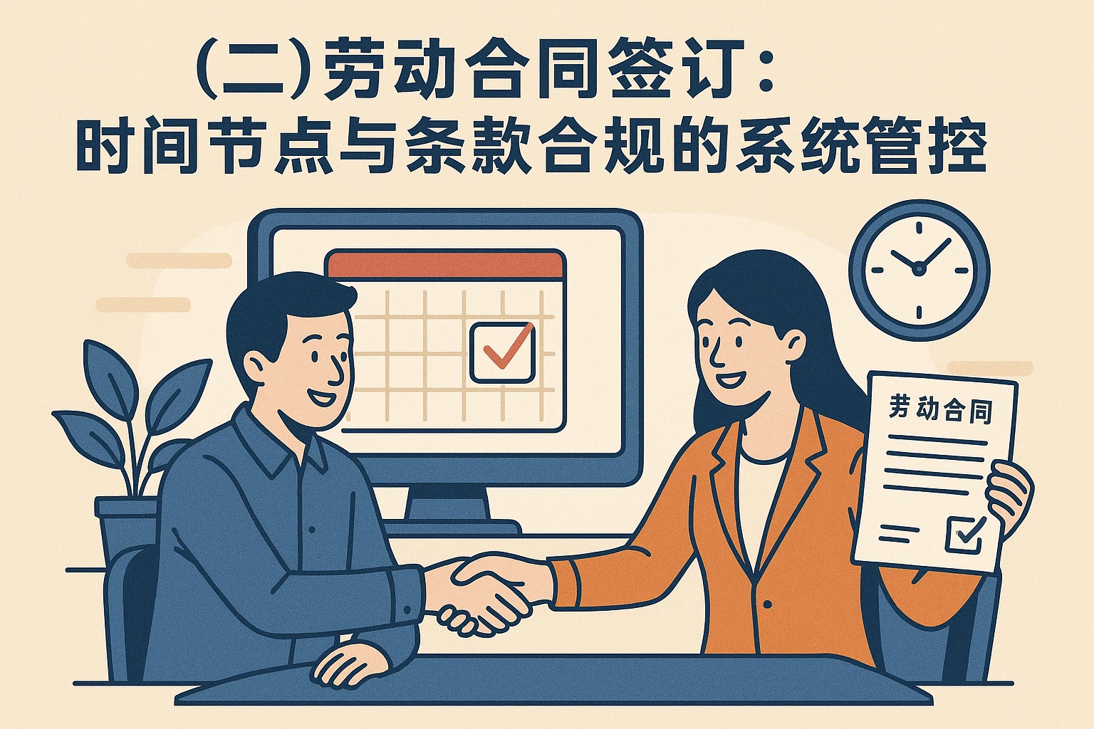 （二）劳动合同签订：时间节点与条款合规的系统管控