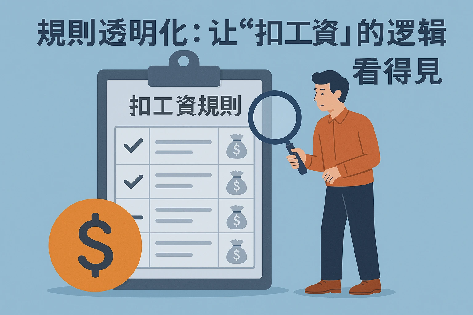 2. 规则透明化：让“扣工资”的逻辑看得见