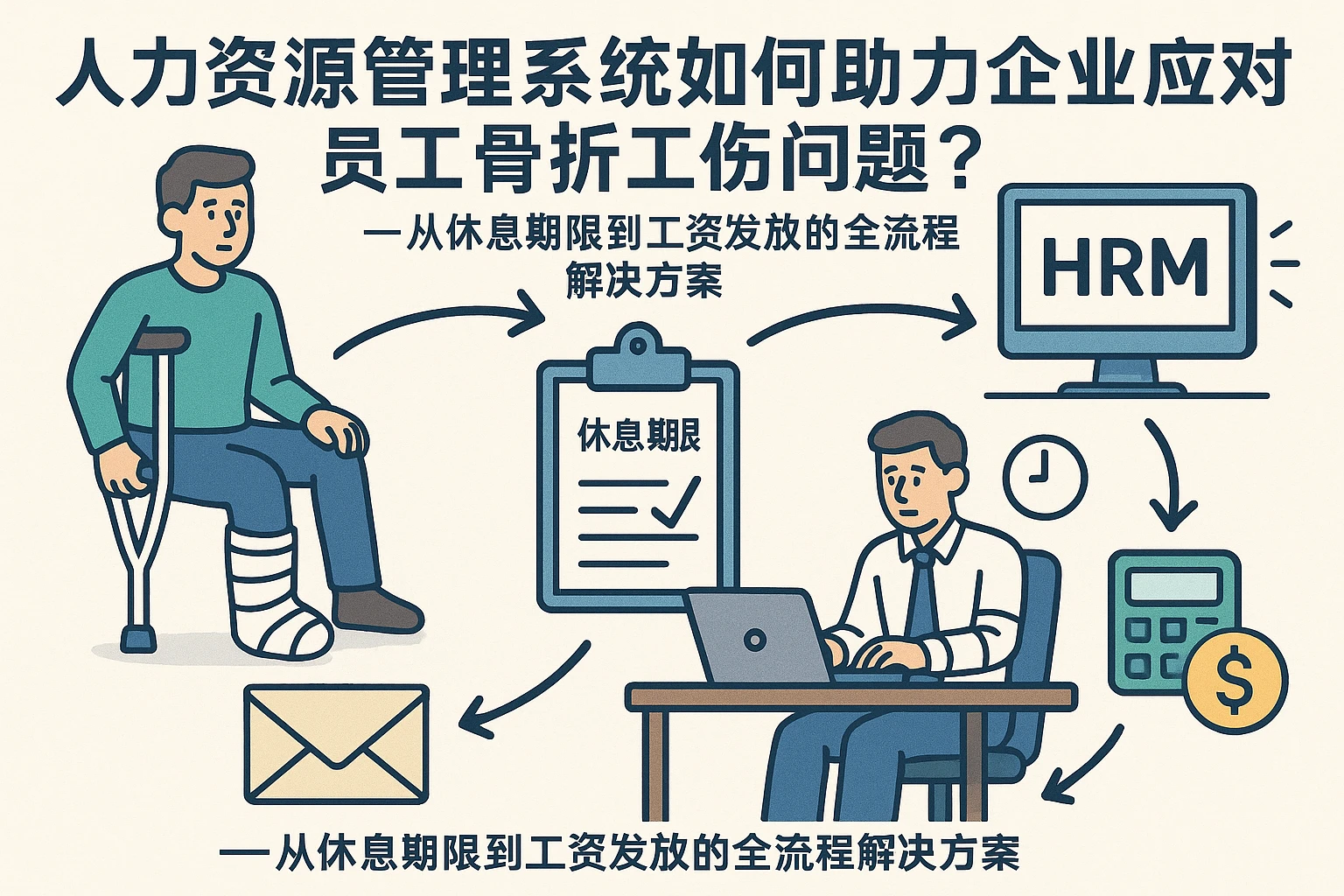 人力资源管理系统如何助力企业应对员工骨折工伤问题？——从休息期限到工资发放的全流程解决方案