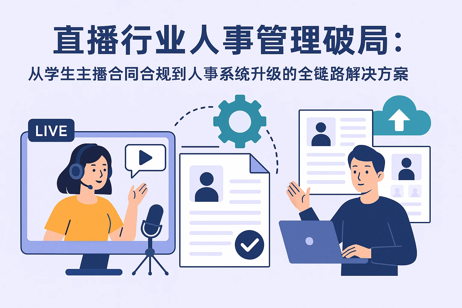 直播行业人事管理破局：从学生主播合同合规到人事系统升级的全链路解决方案