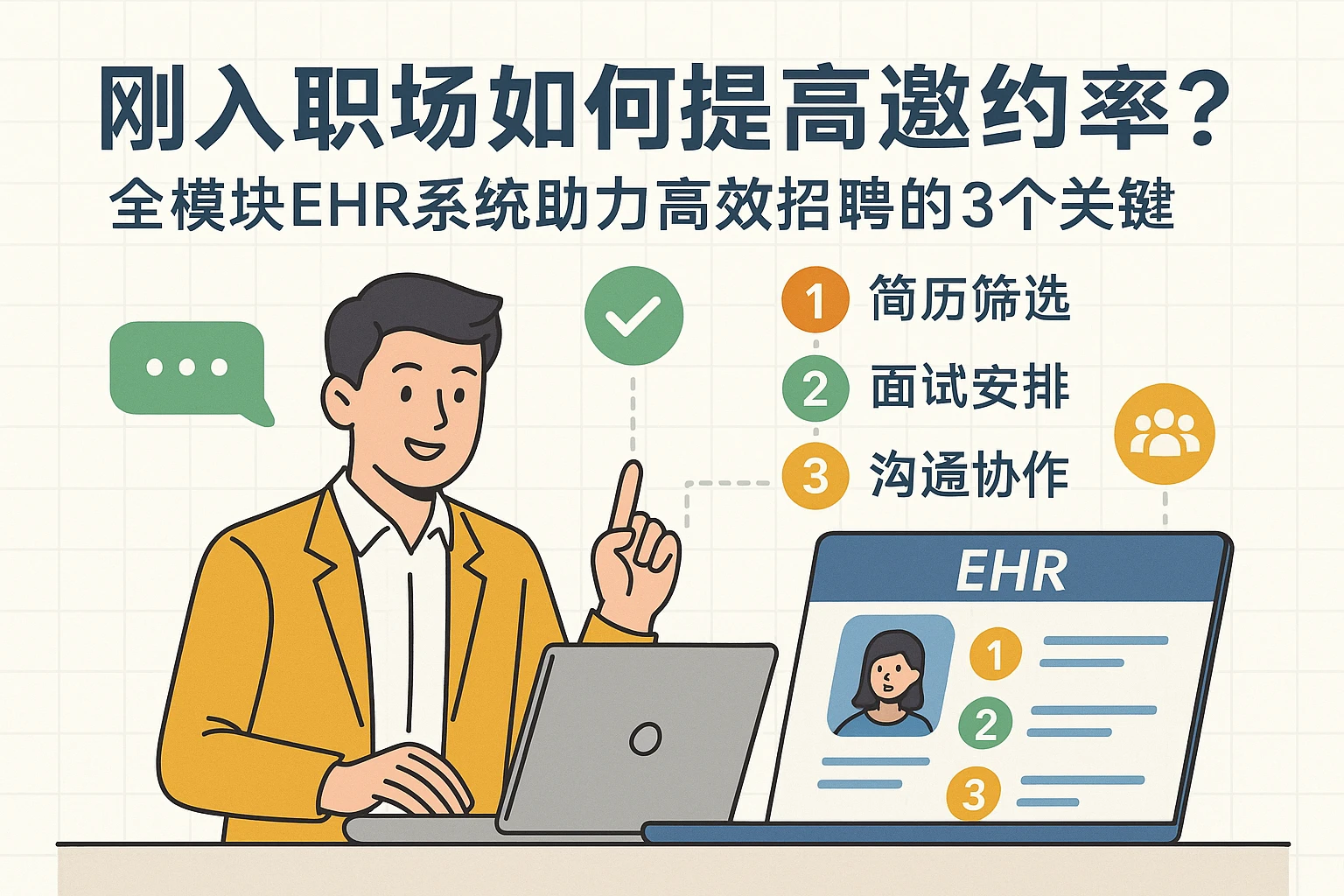 刚入职场如何提高邀约率？全模块EHR系统助力高效招聘的3个关键