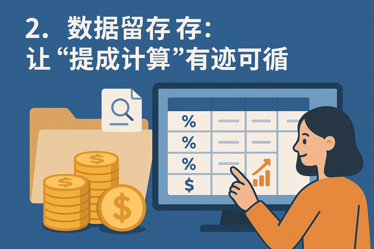 2. 数据留存：让“提成计算”有迹可循