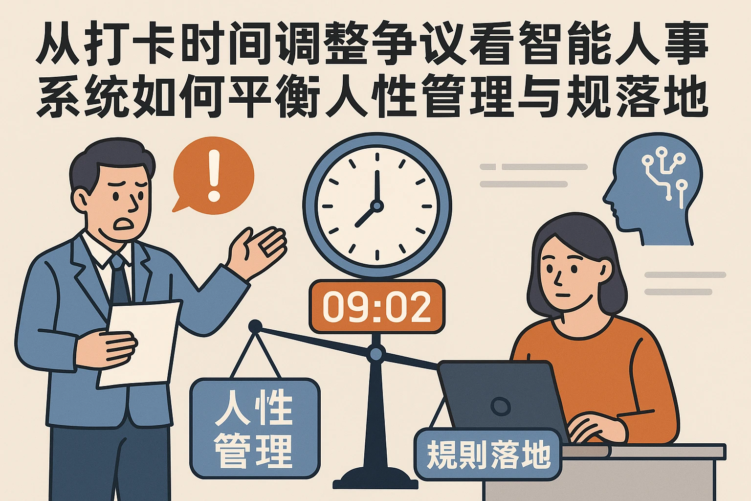 从打卡时间调整争议看智能人事系统如何平衡人性管理与规则落地