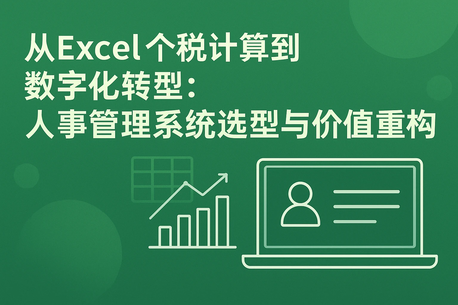从Excel个税计算到数字化转型：人事管理系统选型与价值重构
