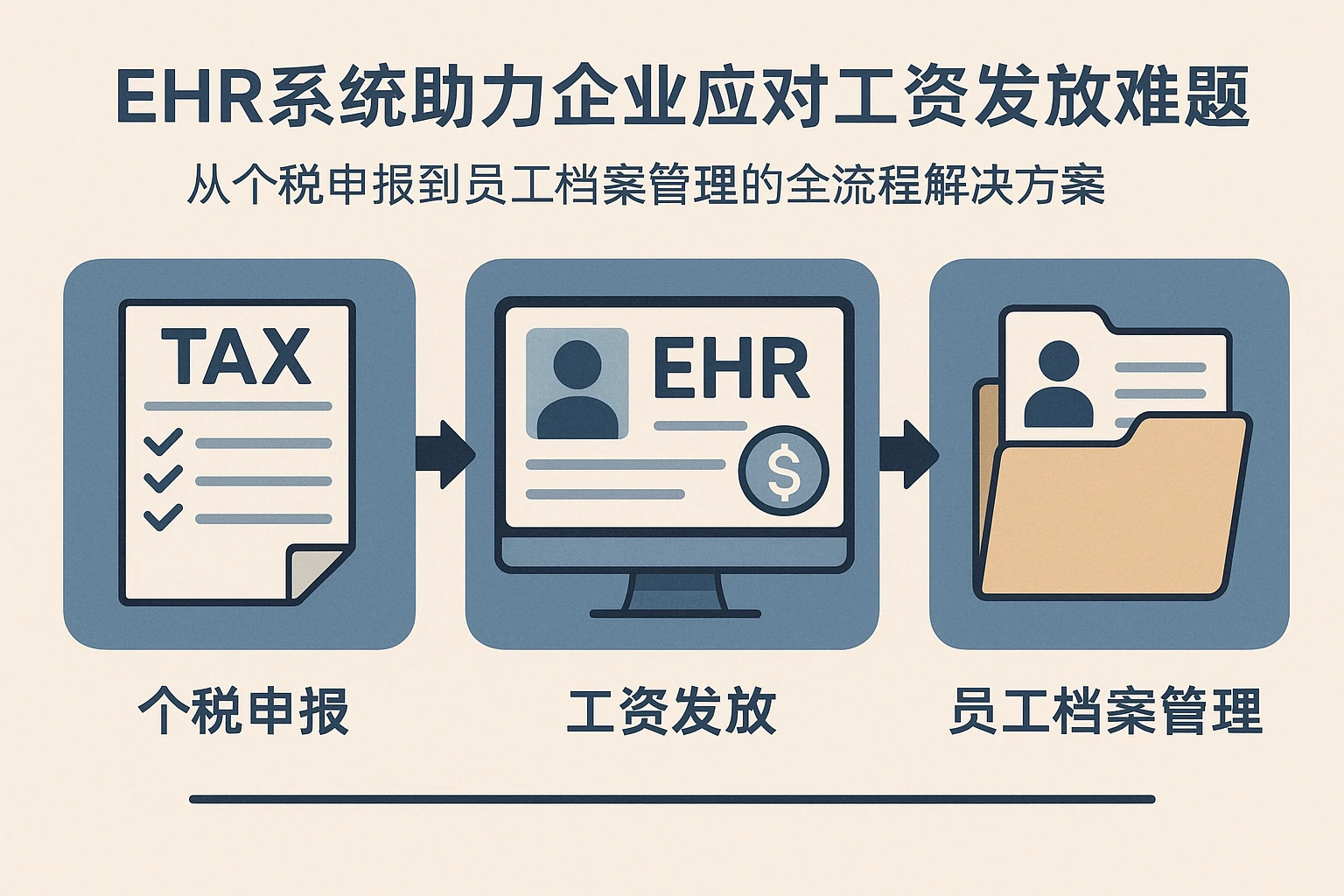 EHR系统助力企业应对工资发放难题：从个税申报到员工档案管理的全流程解决方案