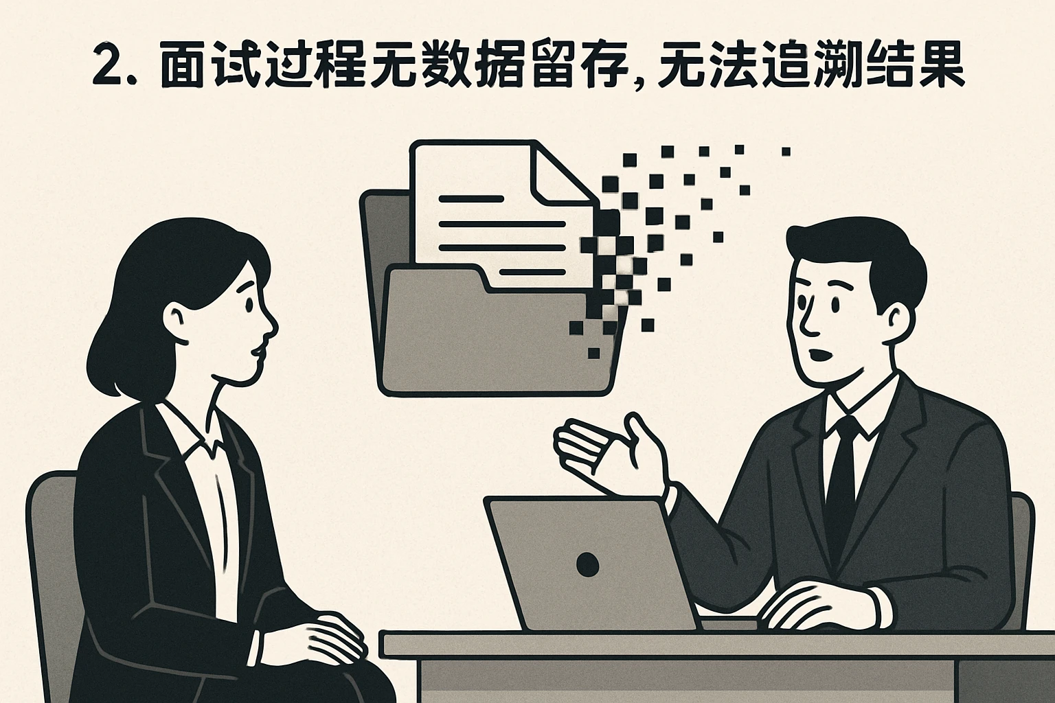 2. 面试过程无数据留存，无法追溯结果