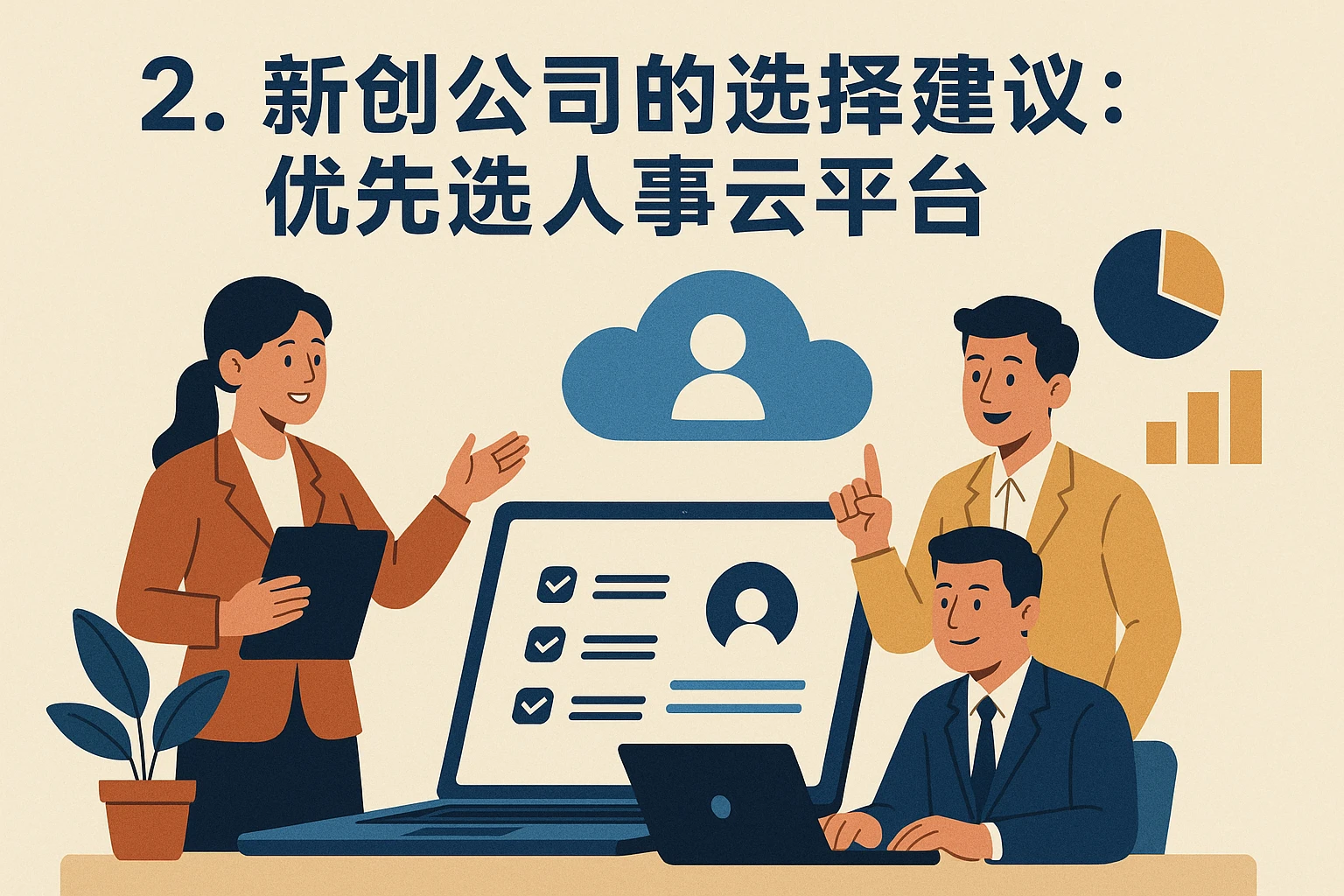 2. 新创公司的选择建议：优先选人事云平台
