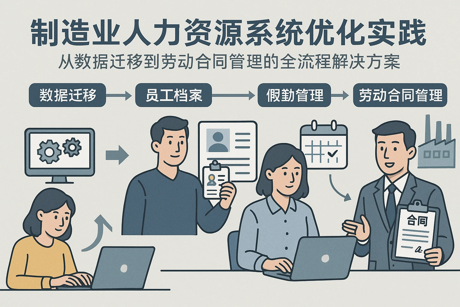制造业人力资源系统优化实践：从数据迁移到劳动合同管理的全流程解决方案