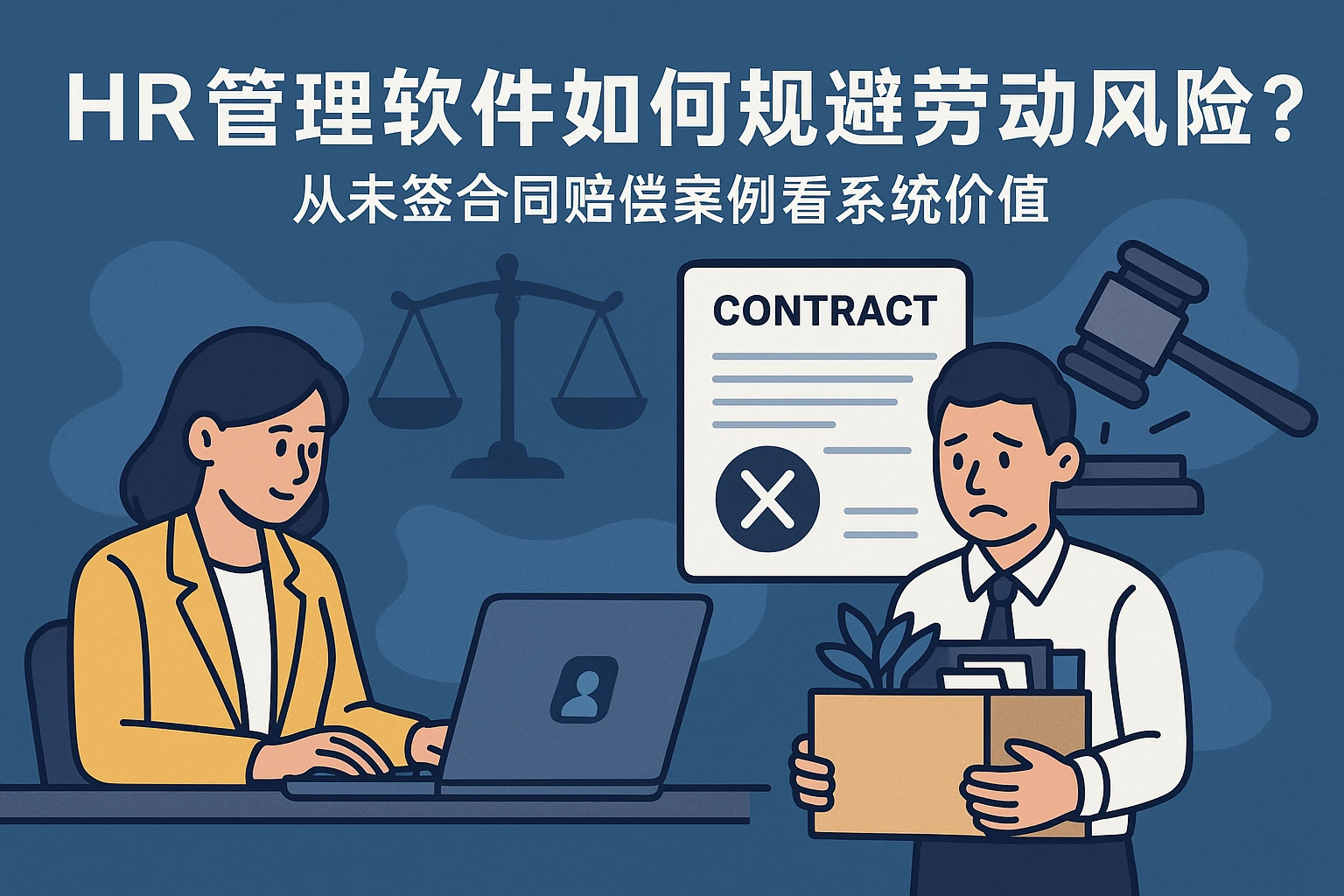 HR管理软件如何规避劳动风险？从未签合同赔偿案例看系统价值
